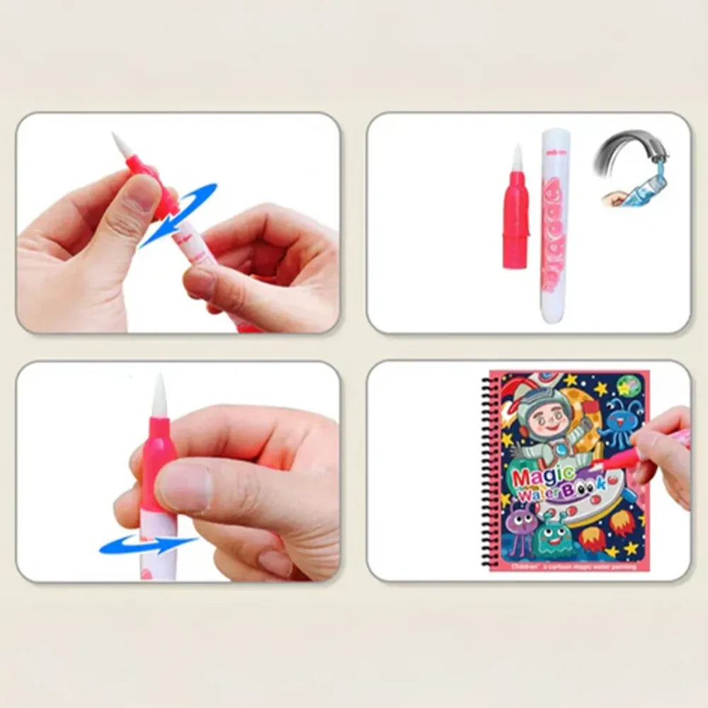 Set de 2 Libros Coloreables con Agua para Niños | MagicBook