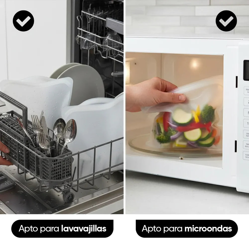 Bolsas Gruesas Reutilizables de Silicona | Milhome