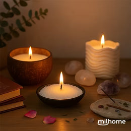 Cera Perlada para Vela Milhome con 30 Mechas | Milhome