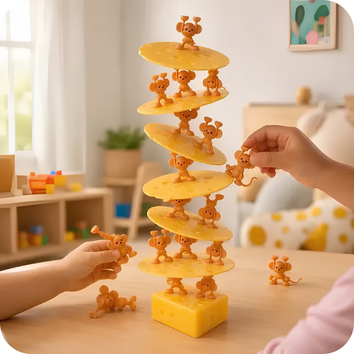 Juego de Equilibrio Ratón Amontona Queso para Niños | CheeseTower