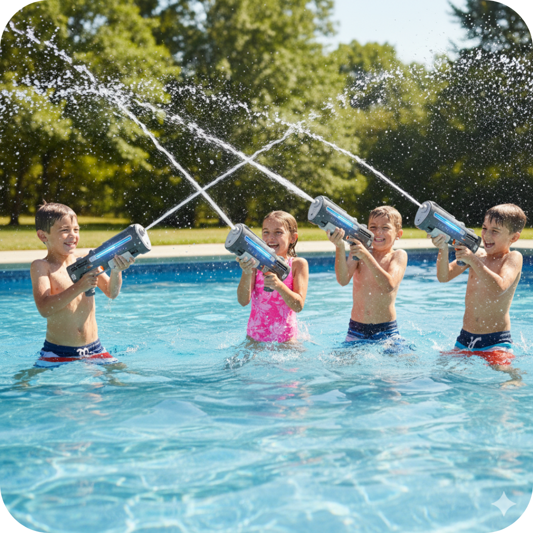 Pistola de Agua Eléctrica de Rociado Continuo | AquaBlaster