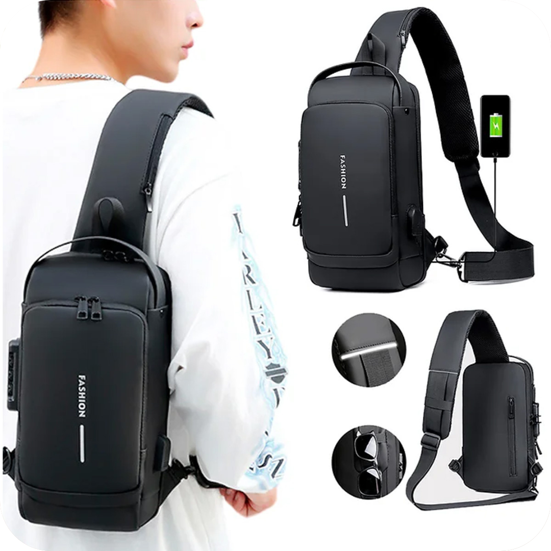 Bandolera Antirrobo con Puerto USB | UrbanPack