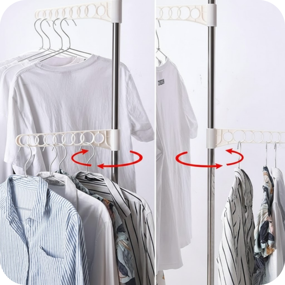 Perchero Organizador Ajustable de Piso a Techo | FlexPole