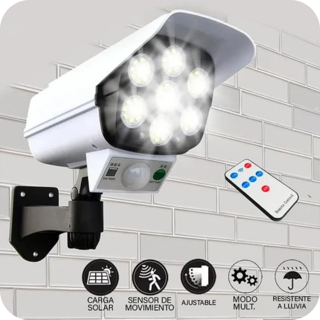 Luz Solar LED con Sensor y Efecto Cámara de Vigilancia | SecureLight Cam