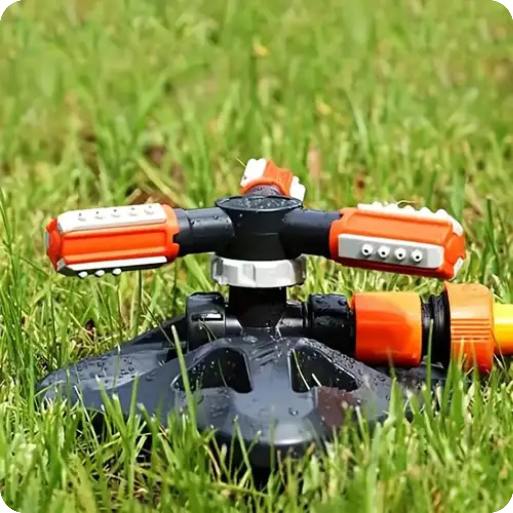 Aspersor de Jardín Giratorio 360° con Soporte | AquaTwist