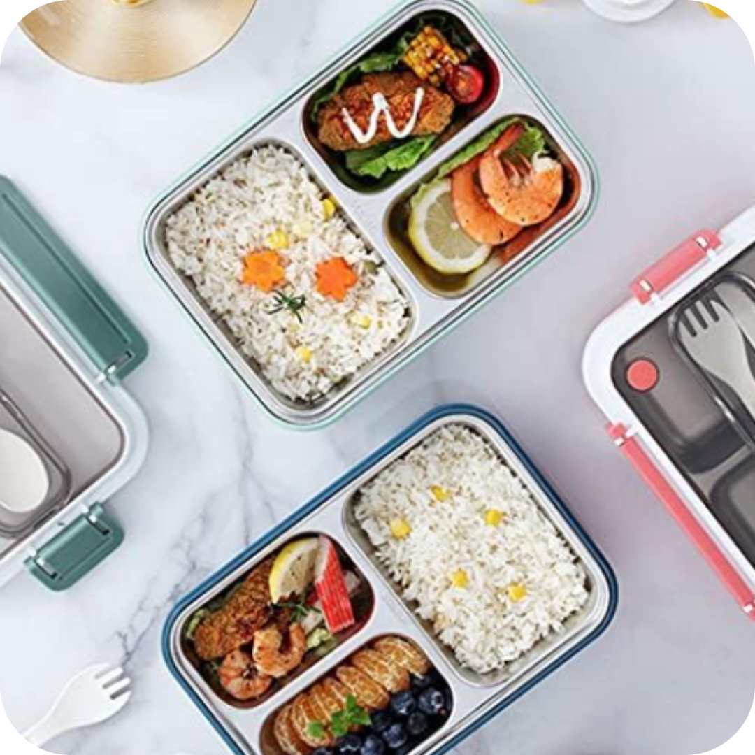 Taper de Acero Inoxidable con Divisiones | BentoBox