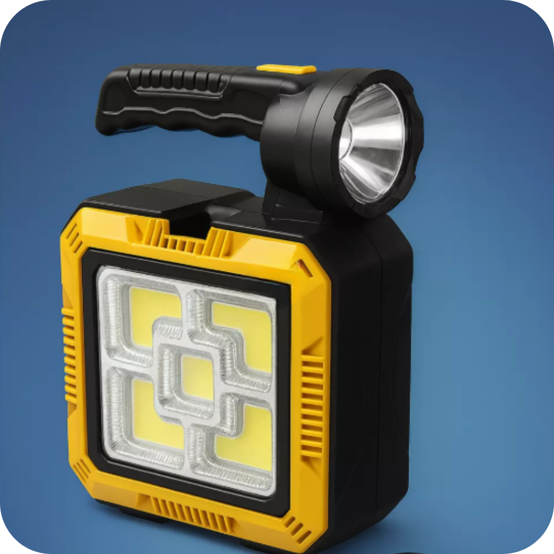 Light Master Kit™ Linterna solar recargable con kit de herramientas