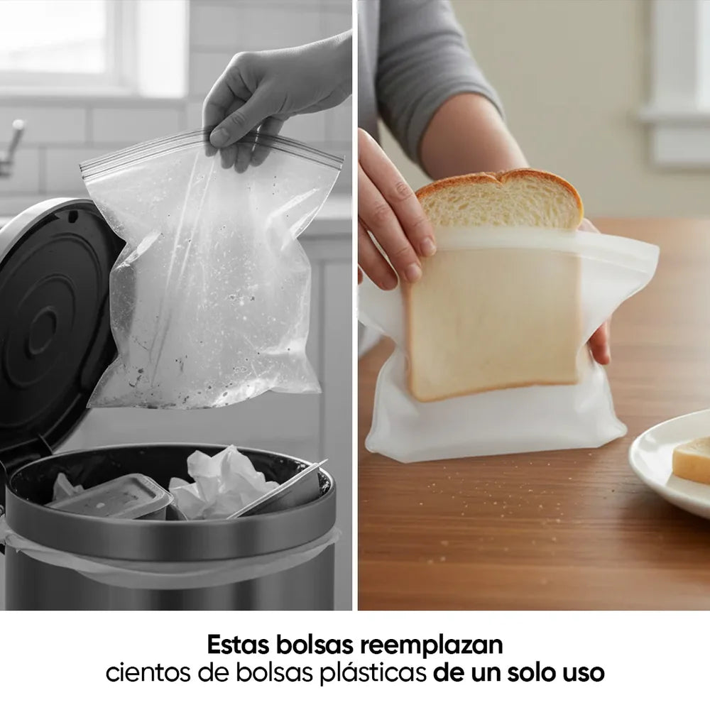 Bolsas Gruesas Reutilizables de Silicona | Milhome