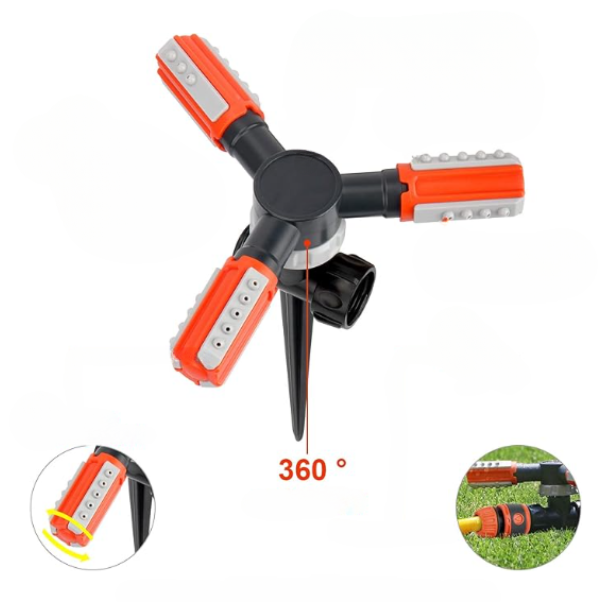 Aspersor de Jardín Giratorio 360° | HydroSpin