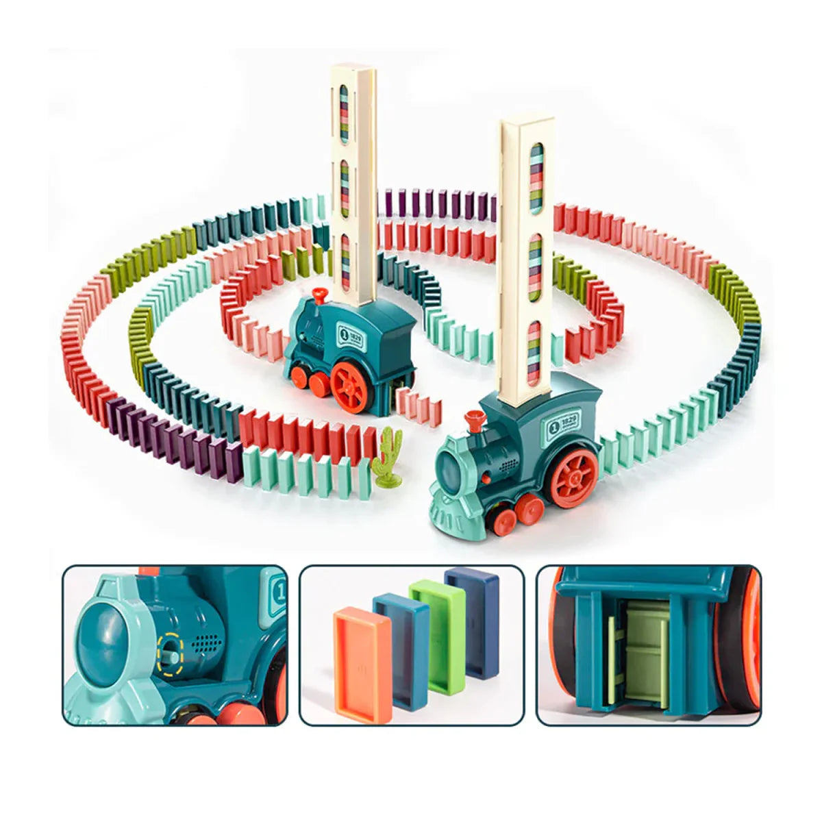 Tren Didáctico de Dominó con Música y Luces | DominoTrain