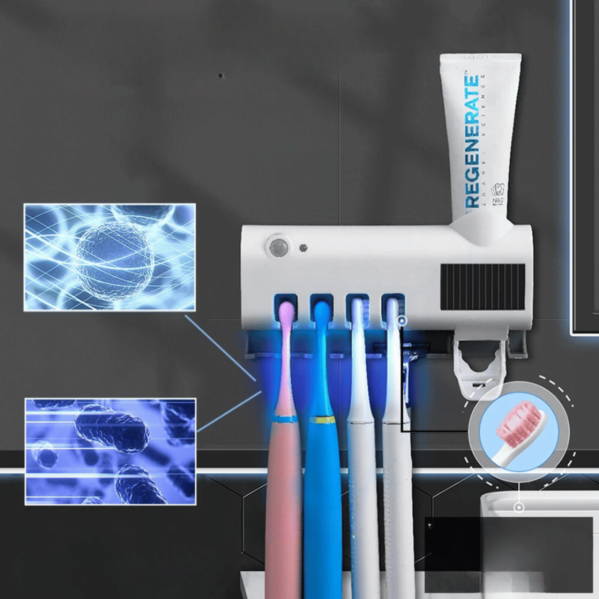 Porta Cepillo de Dientes Esterilizador UV | FreshGlow
