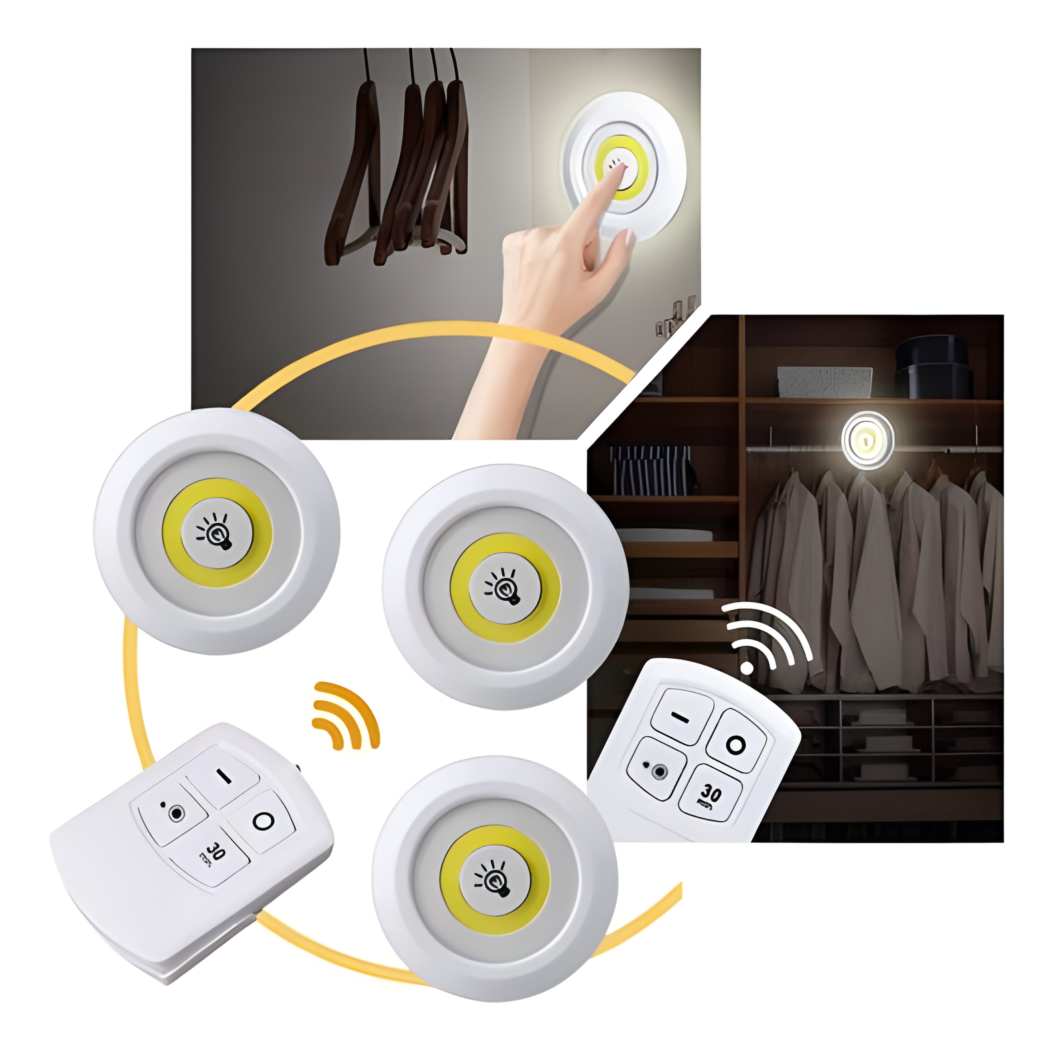 Luz LED Inalámbrica con Control Remoto 2X1 | LightTouch