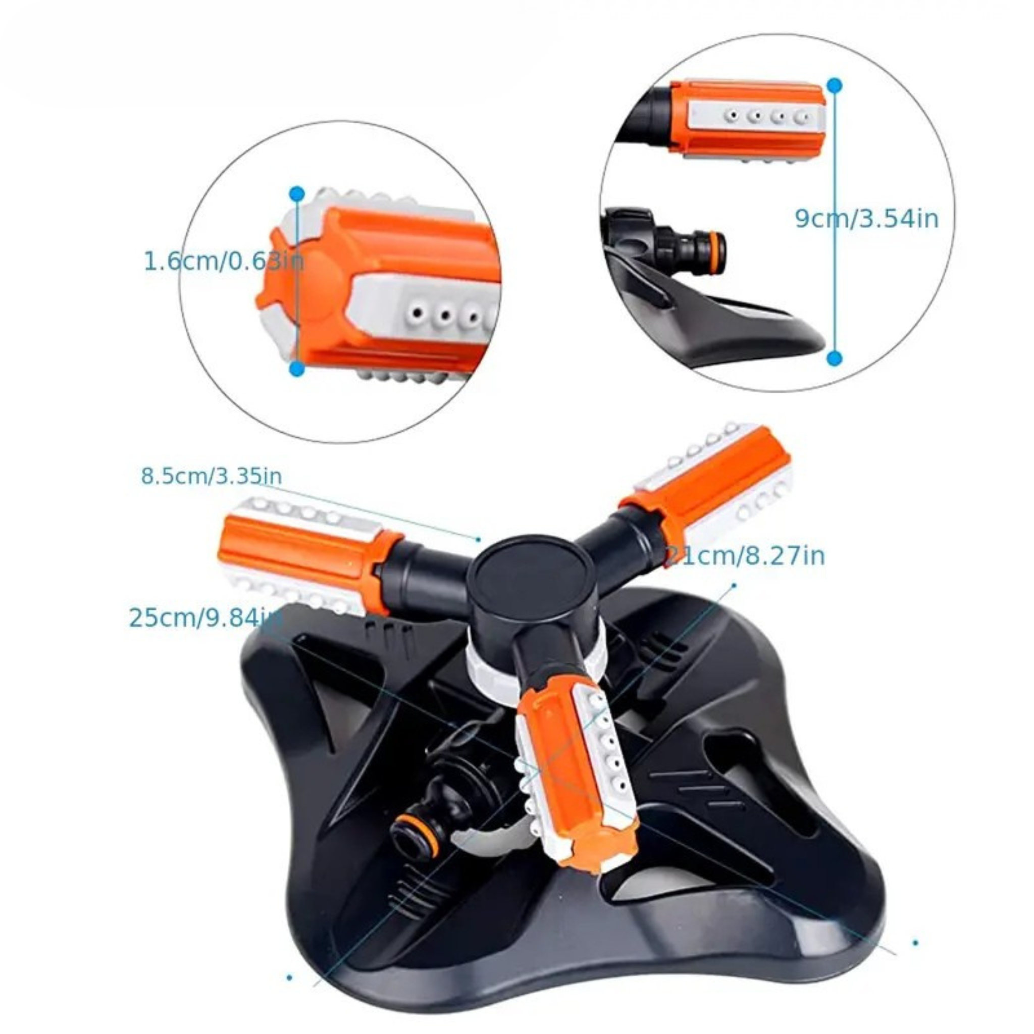 Aspersor de Jardín Giratorio 360° con Soporte | AquaTwist