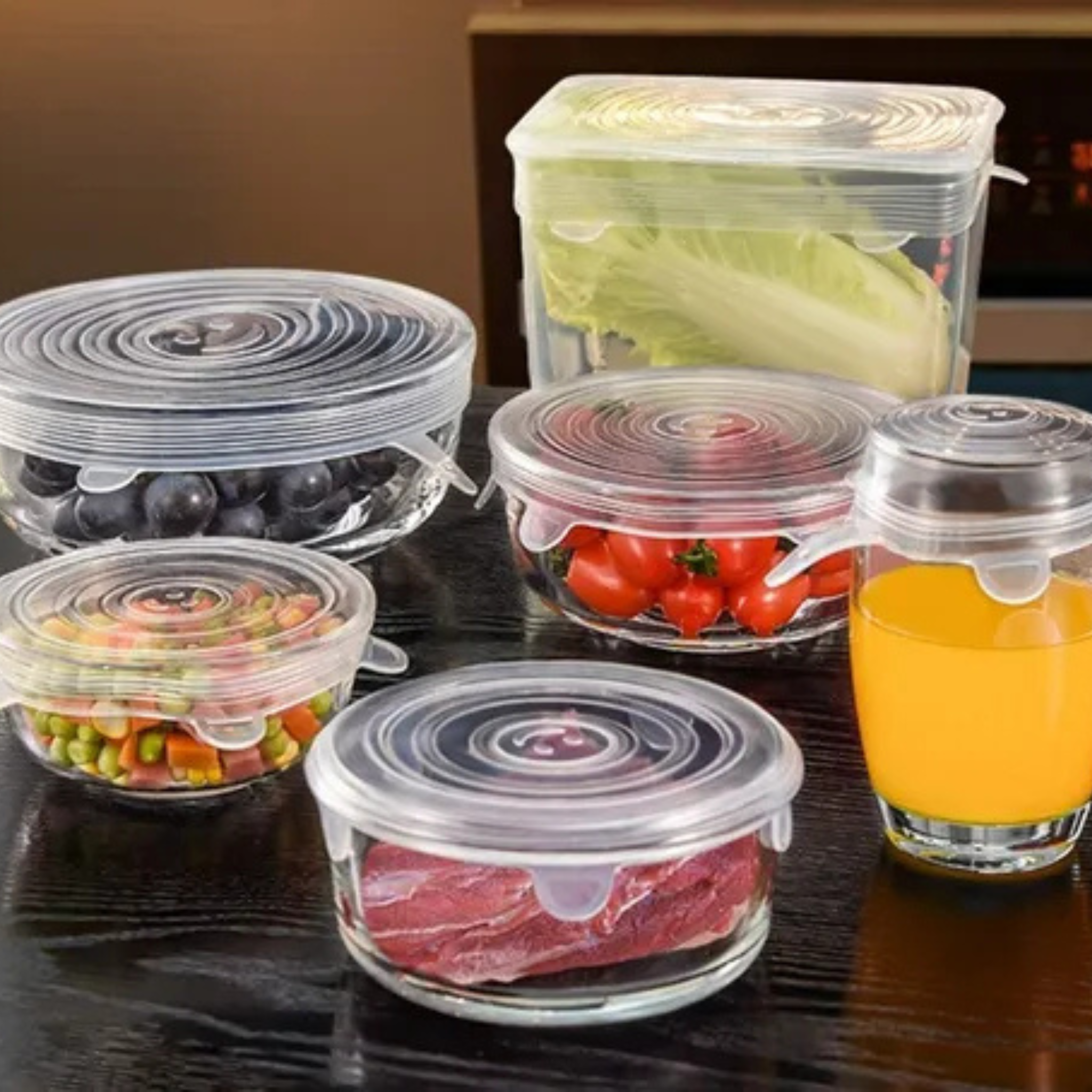 Set de 6 Tapas Elásticas de Silicona | Tapa Max®