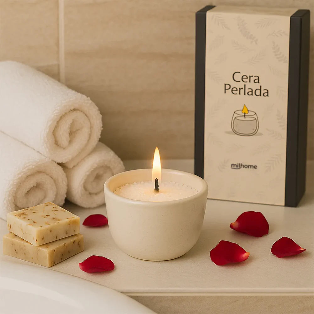 Cera Perlada para Vela Milhome con 30 Mechas | Milhome