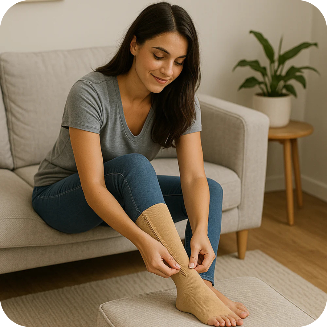 Medias de Compresión con Zipper | ZipCompress