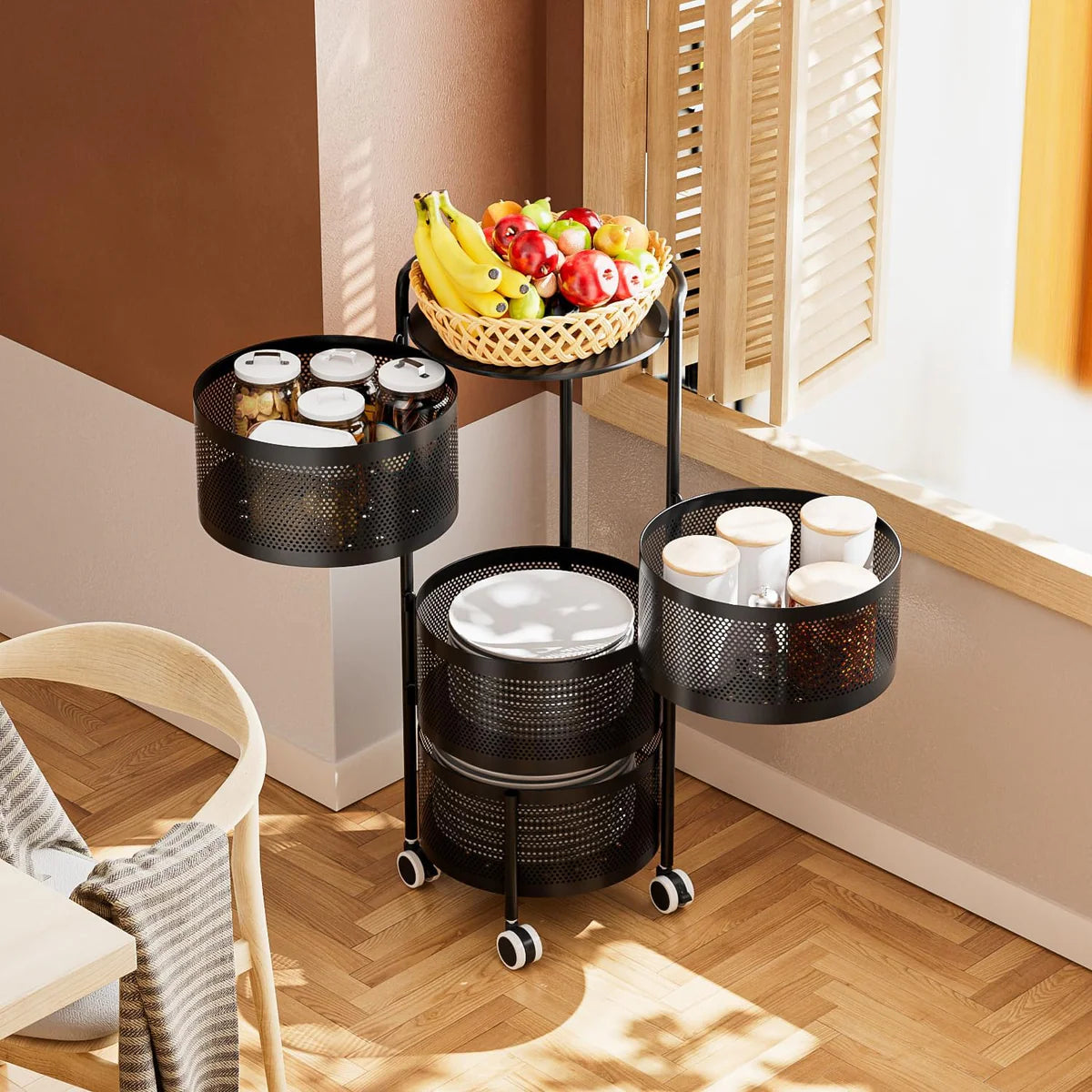 Estante Giratorio Redondo para Almacenamiento de Cocina | SpinShelf