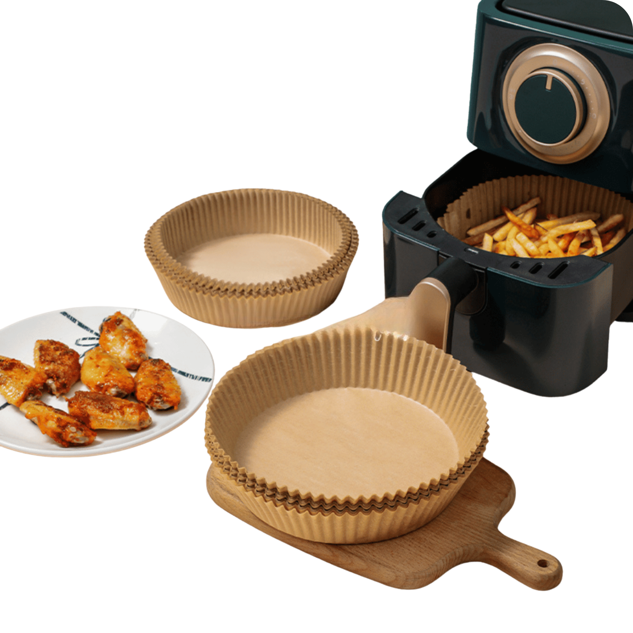Canasta de Papel para Air Fryer Pack de 50 Unidades | PaperFry®