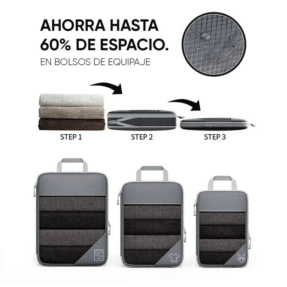 Set de 5 Bolsas Organizadoras para Viaje | Milhome