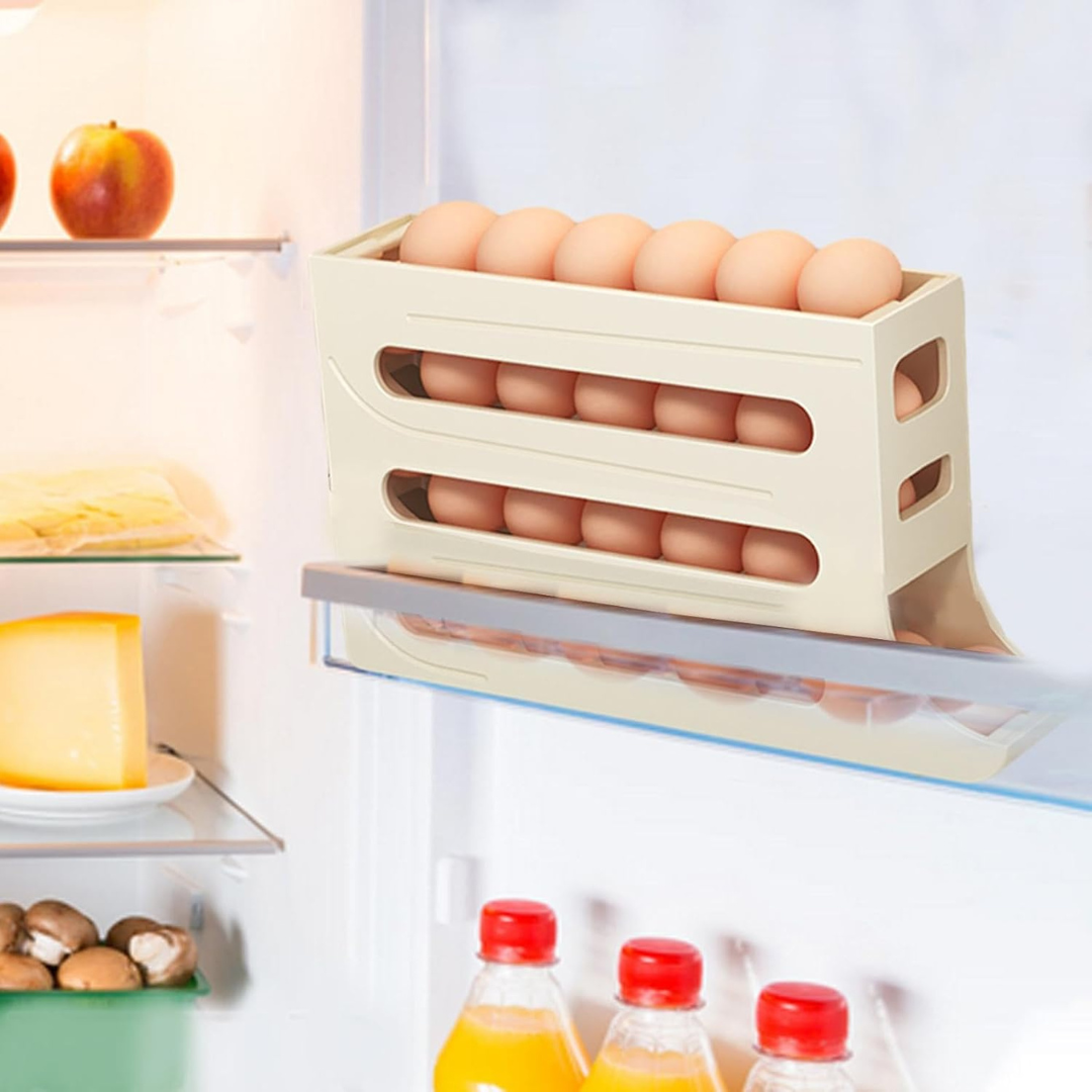 Dispensador de Huevos con Deslizamiento Automático | Egg Organizer