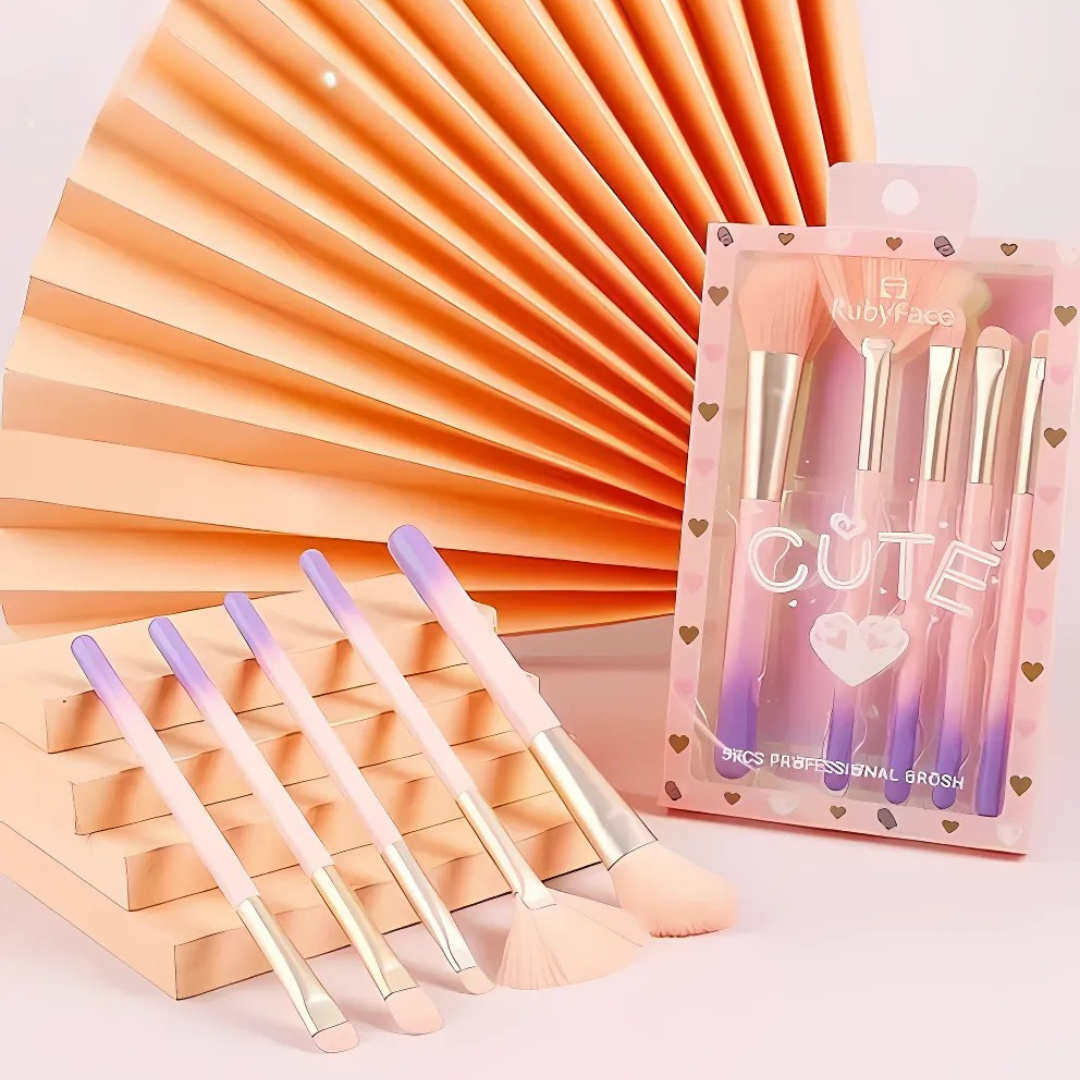 KIT DE 5 BROCHAS PARA MAQUILLAJE