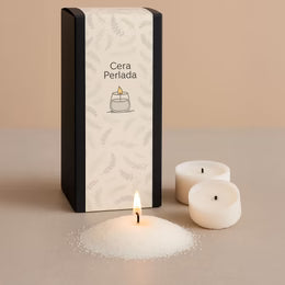 Cera Perlada para Vela Milhome con 30 Mechas | Milhome