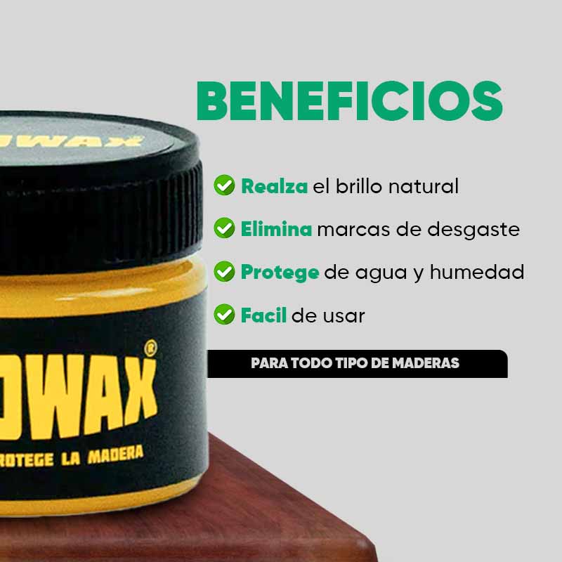 Lustrador de Muebles y Madera de Cera de Abejas | WooWax