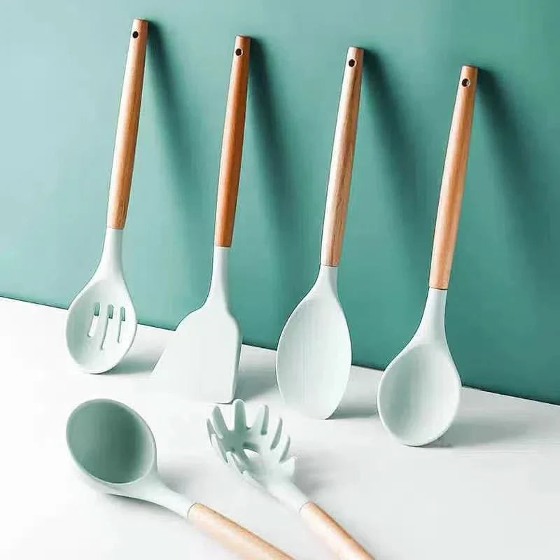 Set de Espátulas Antiadherente 12 Unidades en Silicona | KitchenFlex