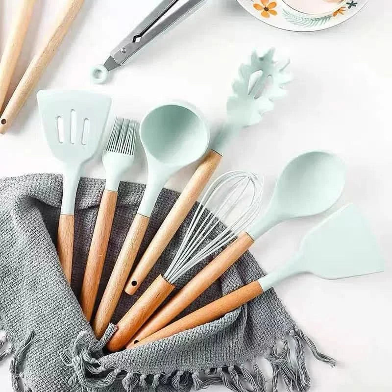 Set de Espátulas Antiadherente 12 Unidades en Silicona | KitchenFlex