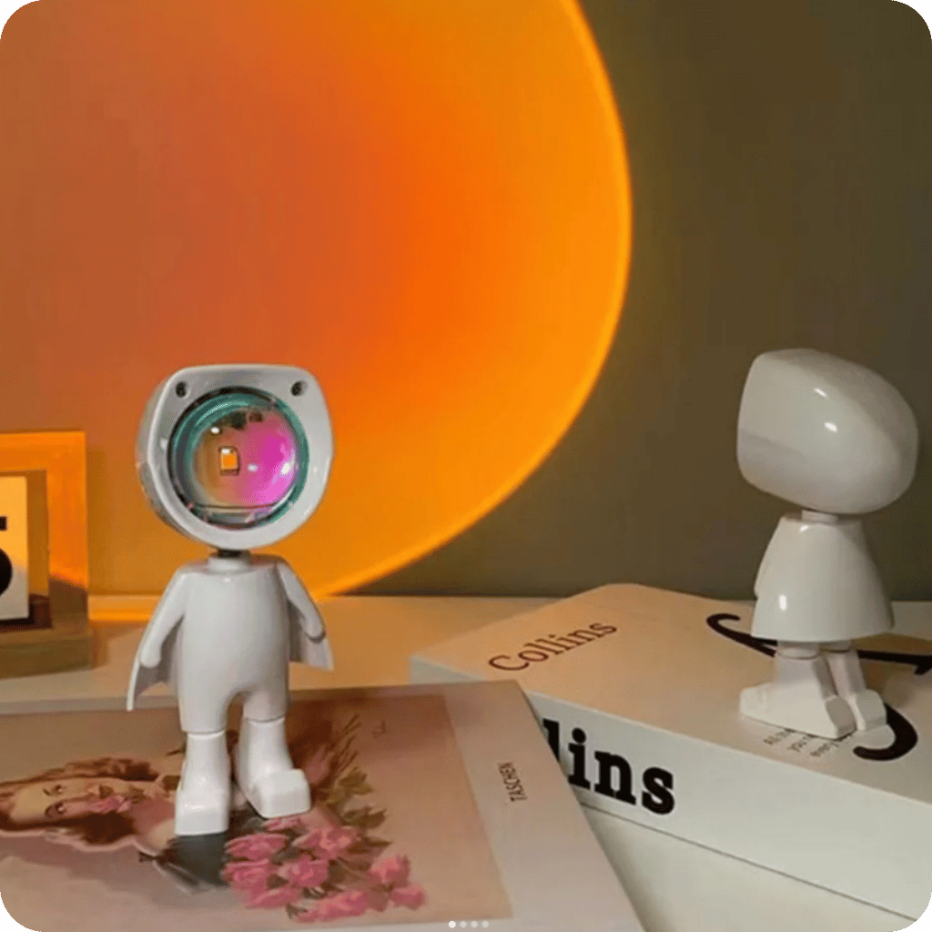 Lámpara con Iluminación de Atardecer | Astronaut Sunset Lamp