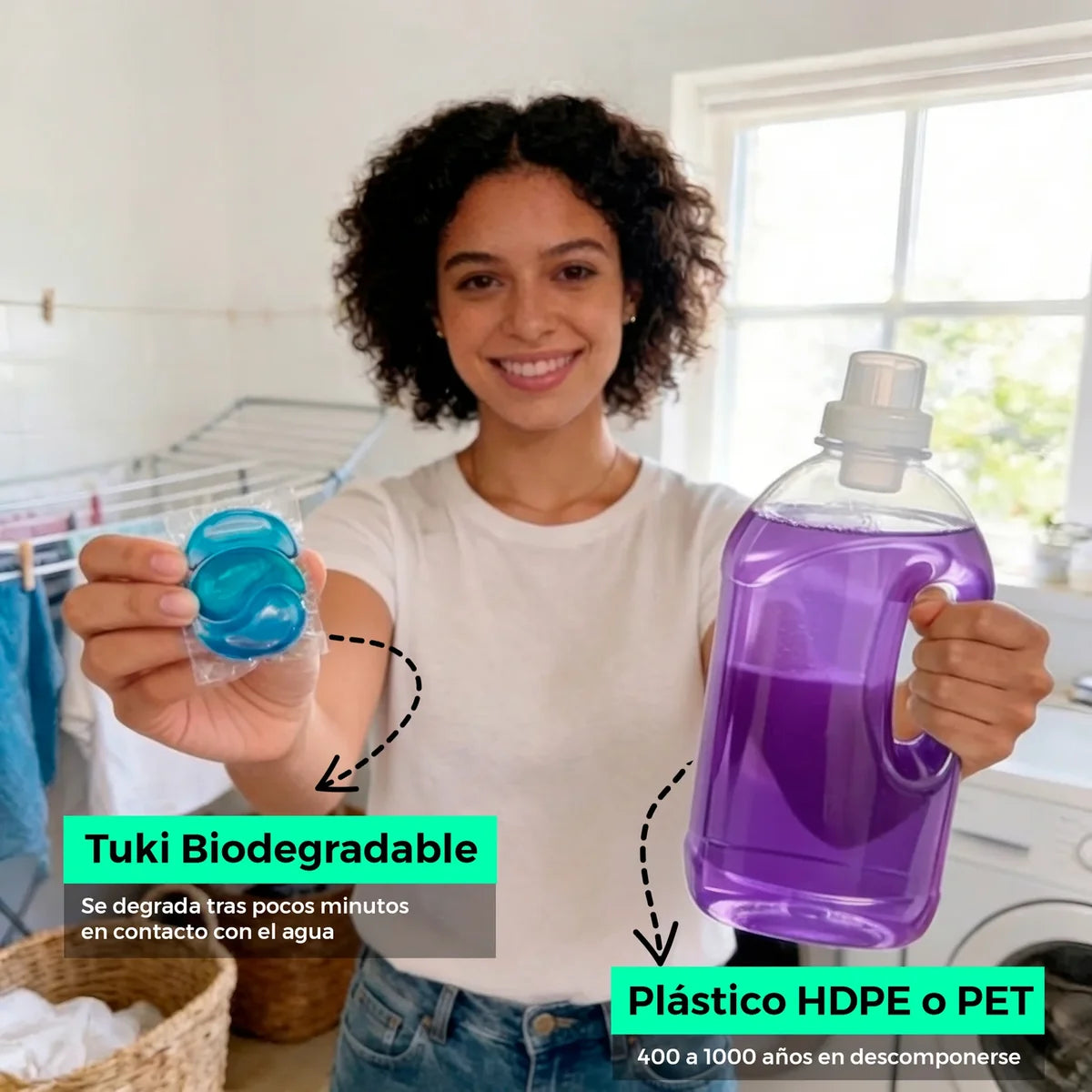 Cápsulas Ecológicas para Lavado de Ropa Aroma Océano | Tuki