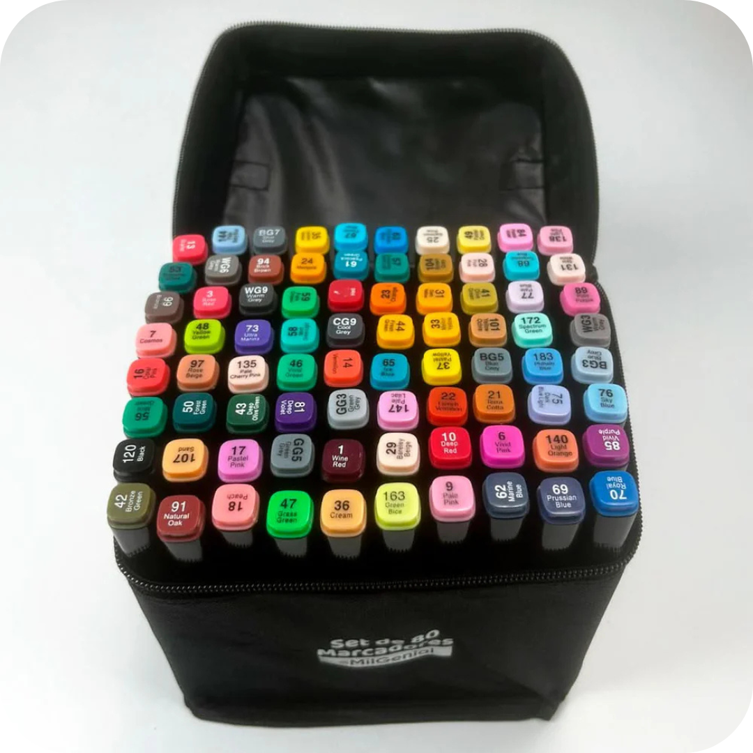 Juego de 80 Marcadores en Valija | ColorCase®