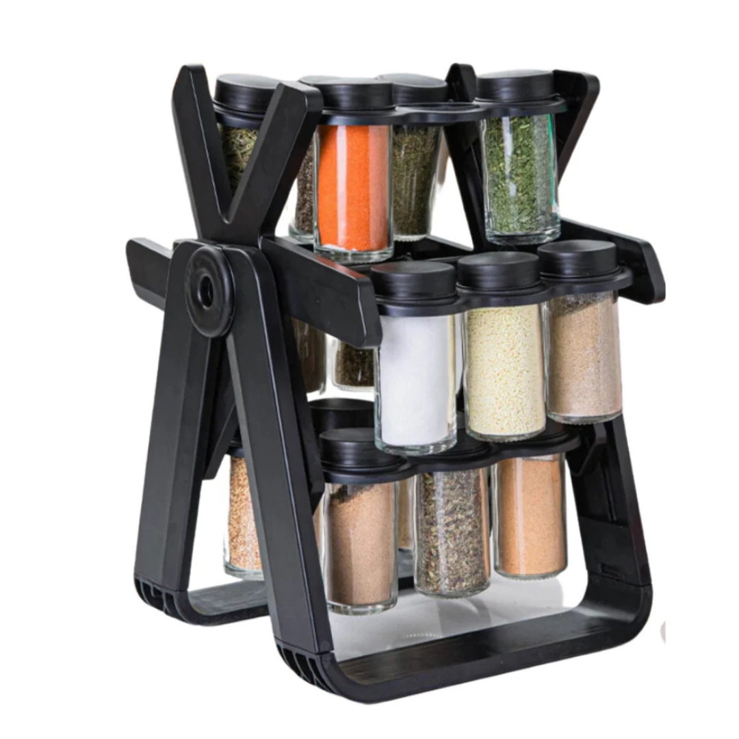 Organizador giratorio de especias con 18 frascos | SpiceWheel