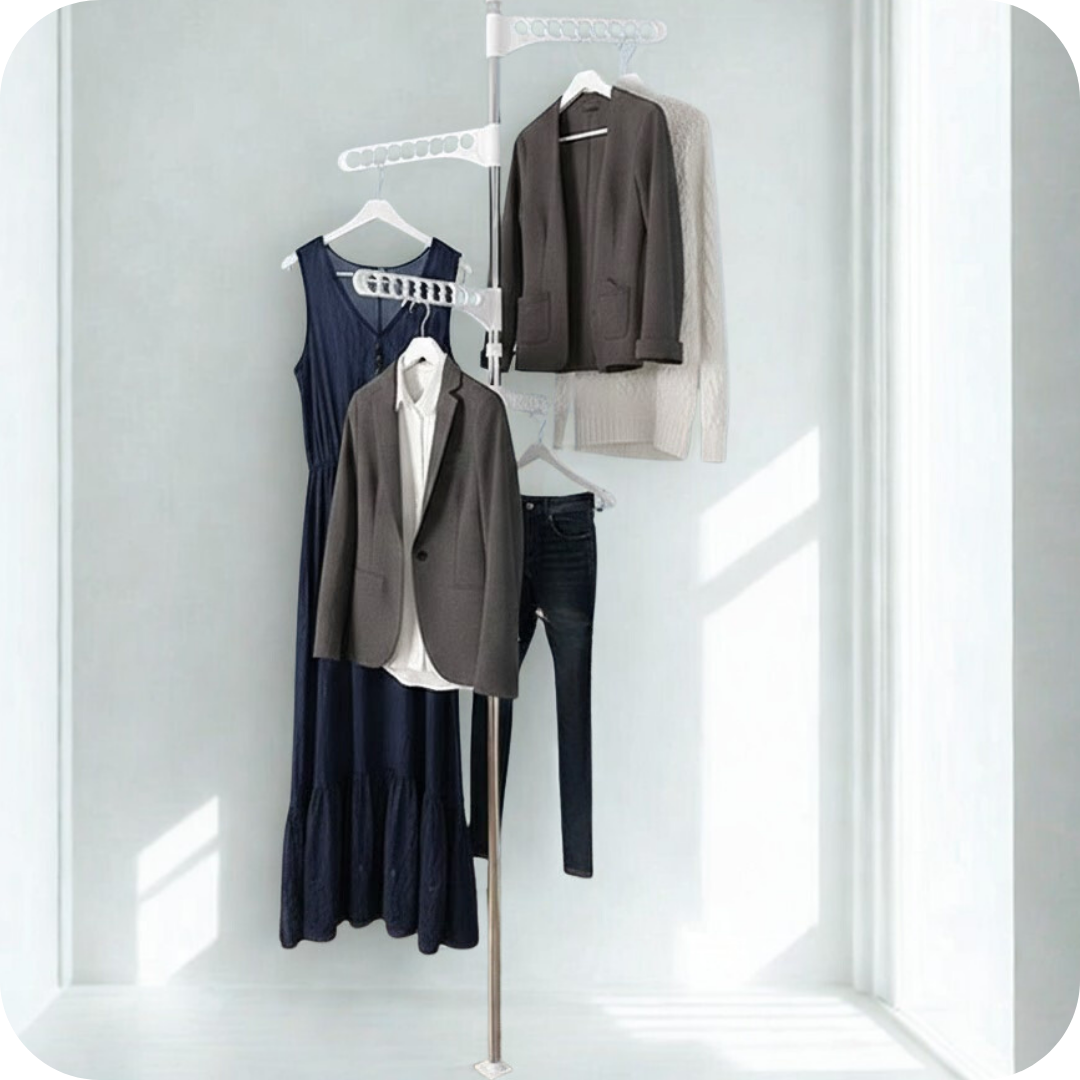 Perchero Organizador Ajustable de Piso a Techo | FlexPole