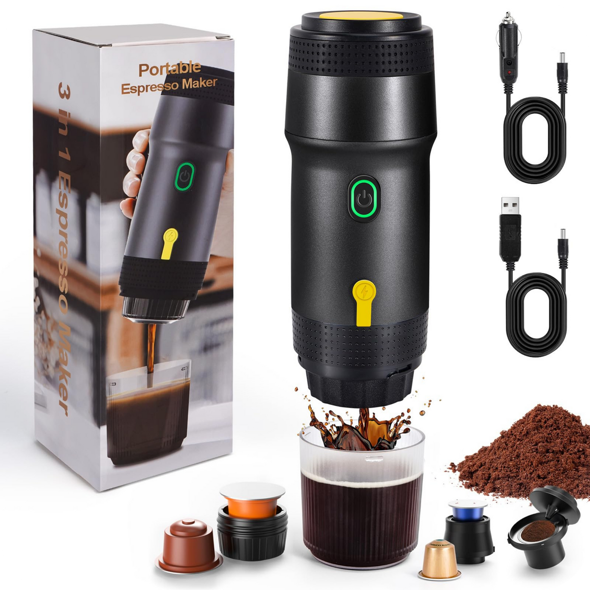 Cafetera Espresso Portátil 3 en 1 Recargable | EspressoGo