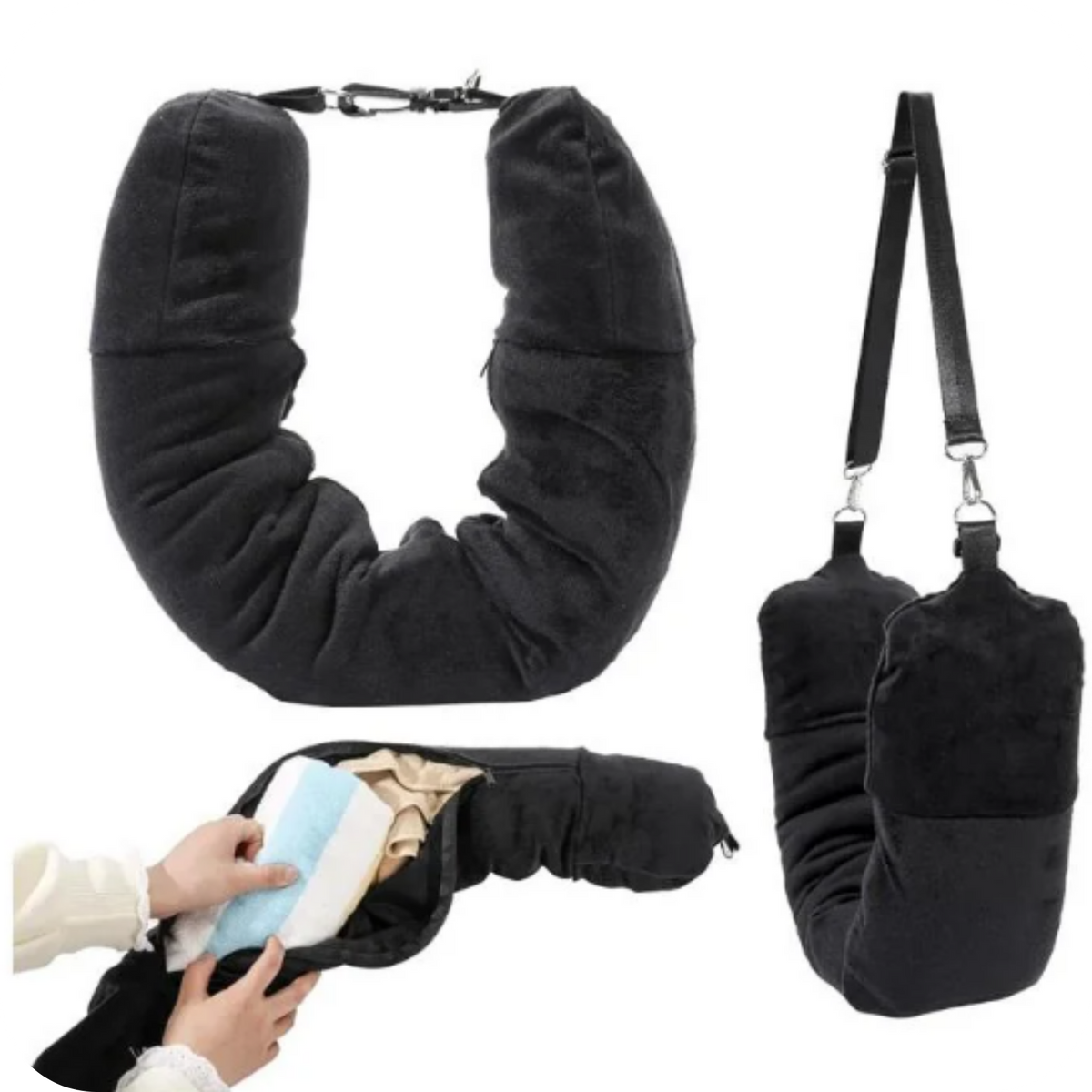 Almohada Rellenable 2 en 1 Convertible en Bolso | TravelRest