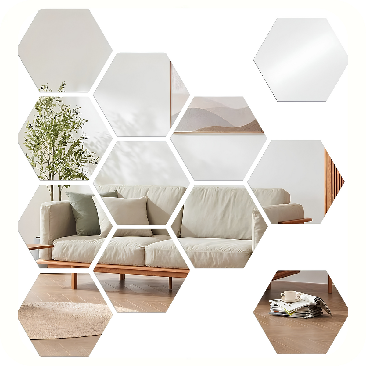 Set de Espejos Adhesivos Decorativos para Pared | MirrorDeco