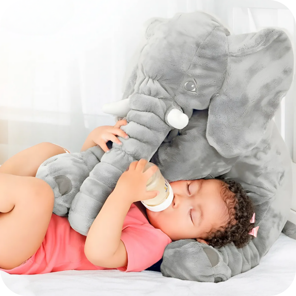 2pc Elefante De Peluche Para Hora De Dormir De Niños GRIS ROSA 2pc Elefante De Peluche Para Hora De Dormir De Niños GRIS ROSA