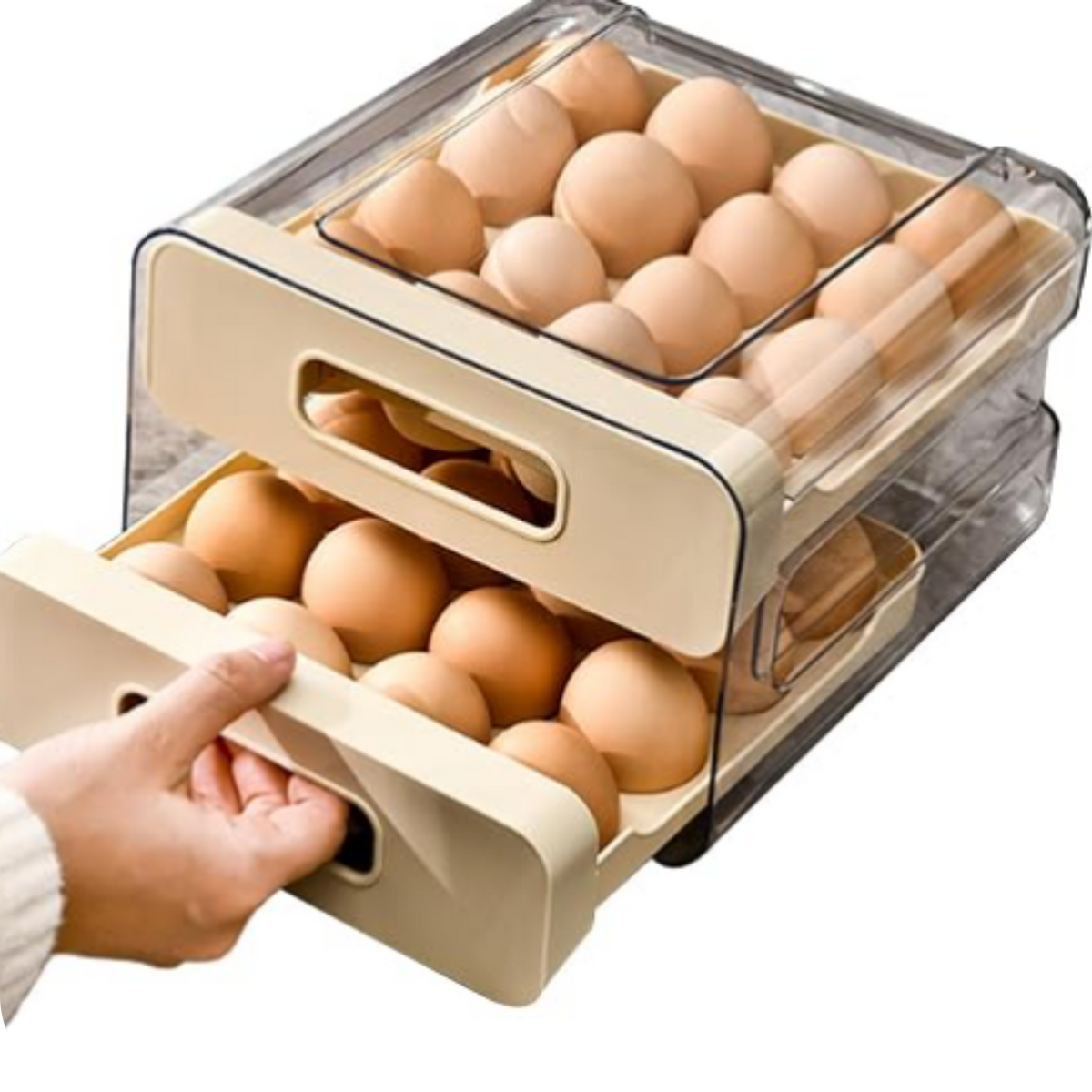 Organizador de Huevos Apilable con Cajones para Heladera | EggBox