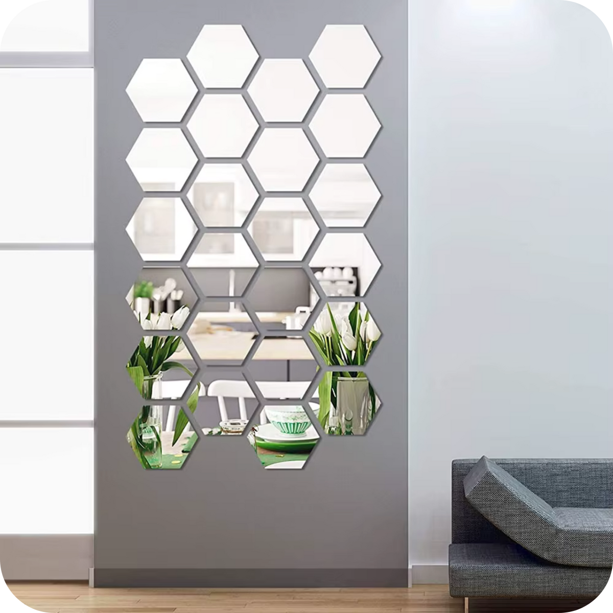 Set de Espejos Adhesivos Decorativos para Pared | MirrorDeco
