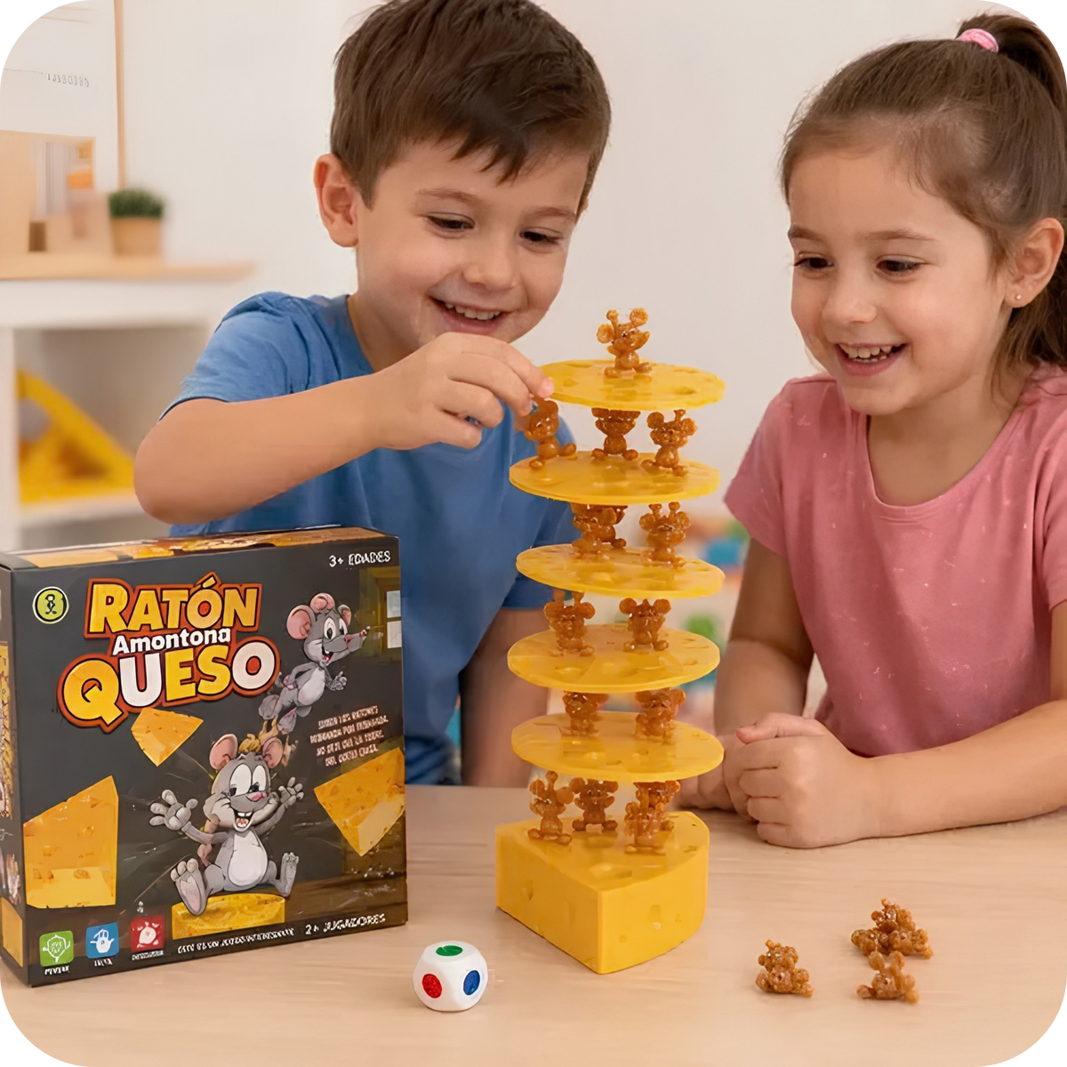 Juego de Equilibrio Ratón Amontona Queso para Niños | CheeseTower