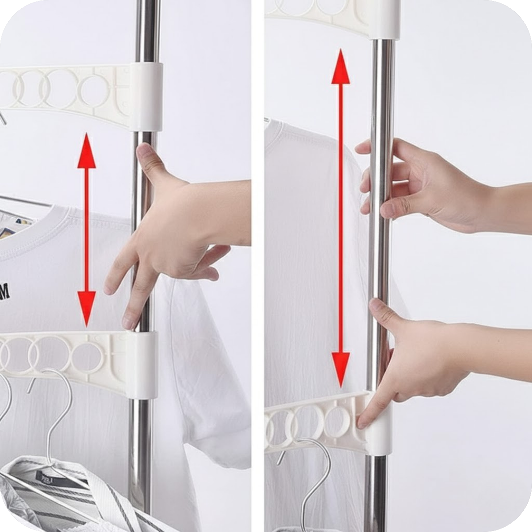 Perchero Organizador Ajustable de Piso a Techo | FlexPole