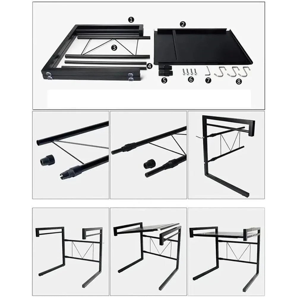 Estante de Metal para microondas con largo ajustable | MetalMax