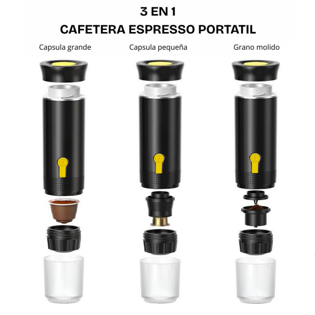 Cafetera Espresso Portátil 3 en 1 Recargable | EspressoGo