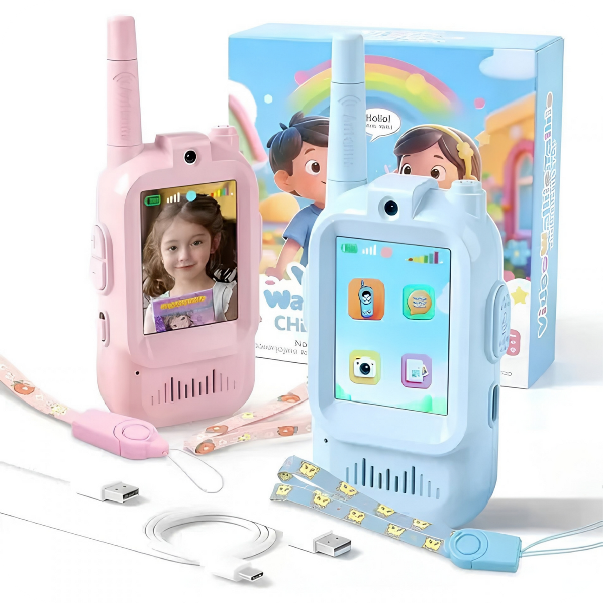 Walkie Talkies de Video con Cámara para Niños Pack 2 | KidTalk