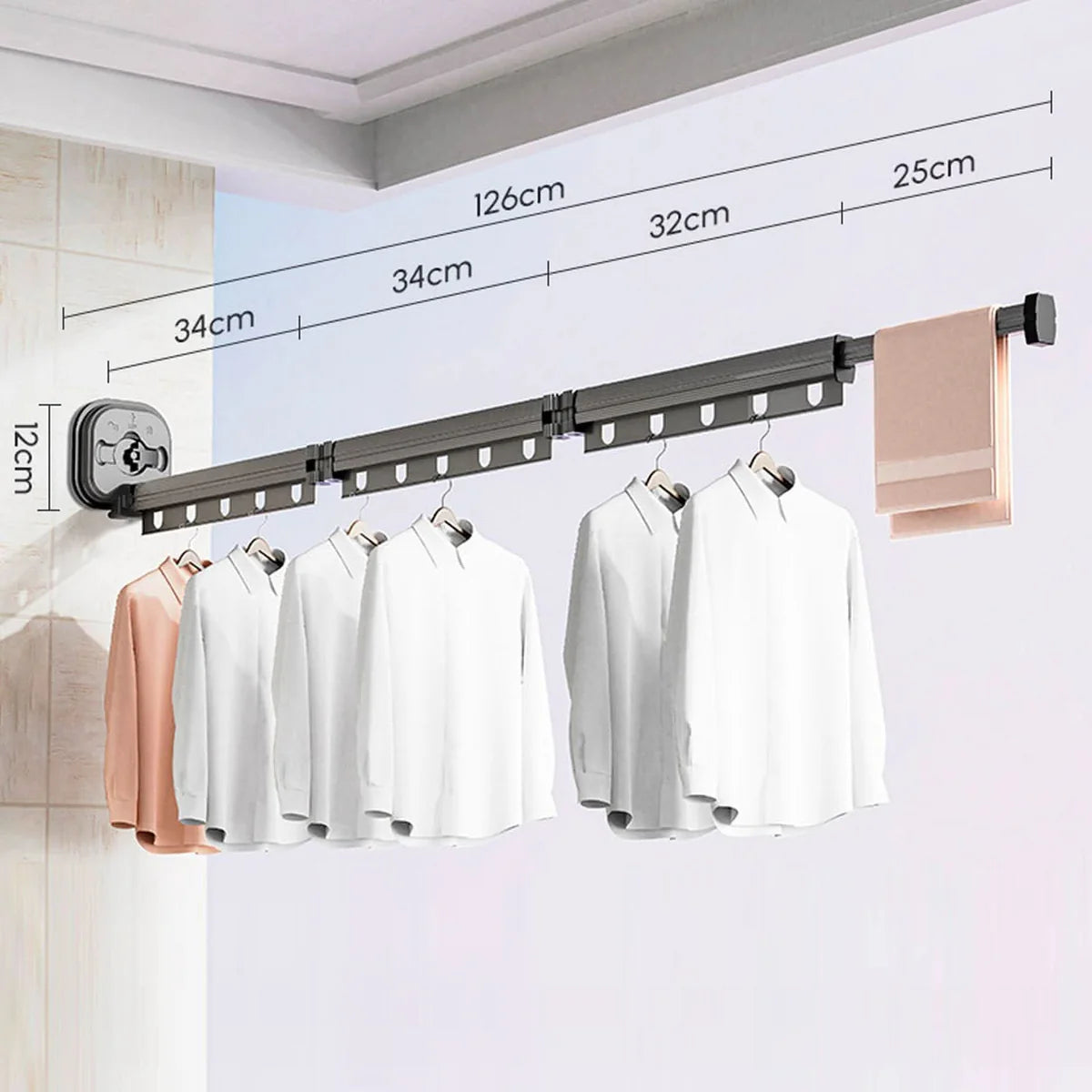 Tender Perchero Extensible con Ventosa | Drying Rack