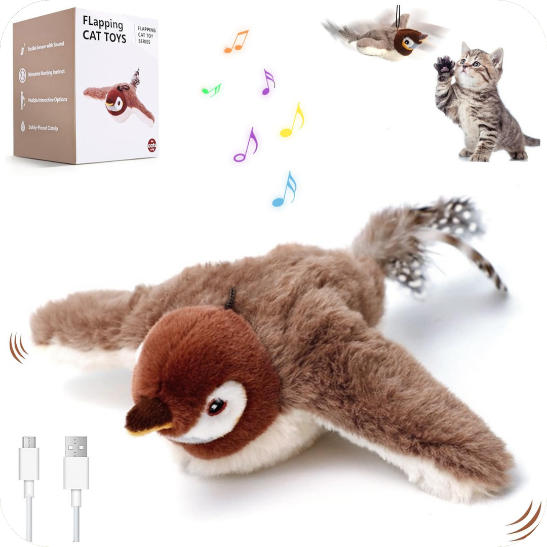 Pajarito Electrónico que Aletea para Gatos | InstintoPro
