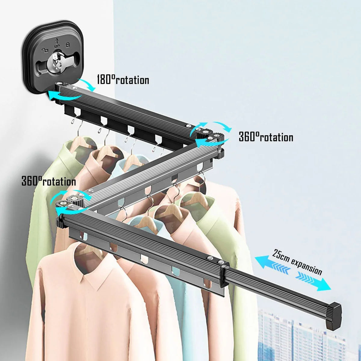 Tender Perchero Extensible con Ventosa | Drying Rack