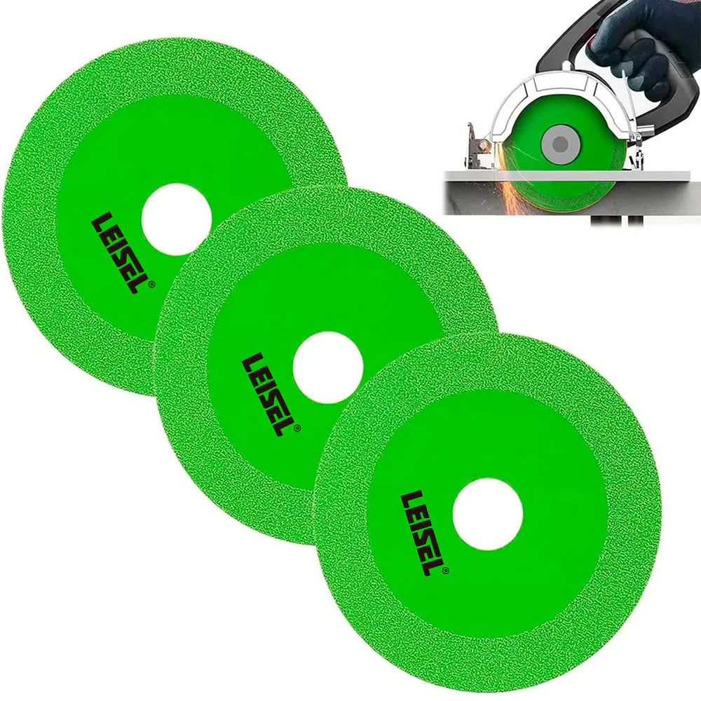Set de 3 Discos de Corte Ultrafino de Vidrio 100mm | Leisel