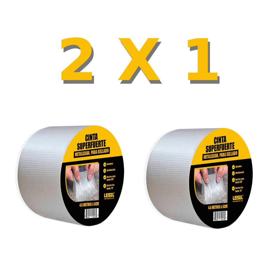 Cinta Super Fuerte Metalizada para Sellado 2X1 | Leisel